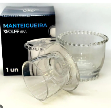 MANTEIGUEIRA FRANCESA DE VIDRO PEARL 11cm - WOLFF