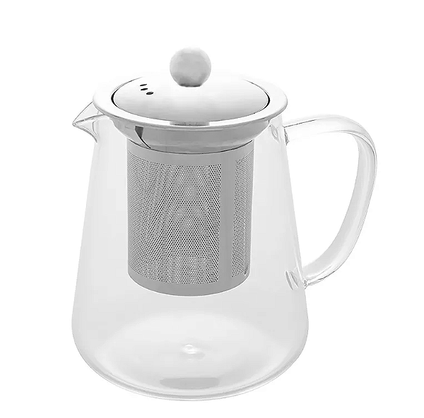 CHALEIRA DE VIDRO BOROSSILICATO RESISTENTE AO CALOR COM DIFUSOR 750ML- LYOR