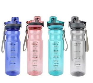 GARRAFA DE ÁGUA SQUEEZE DE PLÁSTICO SPORT COM TRAVA 890ML - C3B