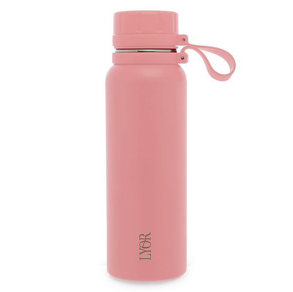 GARRAFA TERMICA DE ACO INOX EXPLORER ROSA 650ML - LYOR