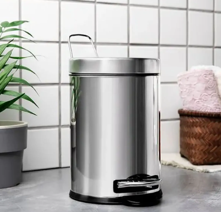 LIXEIRA COM PEDAL AÇO INOX 3L - CLINK