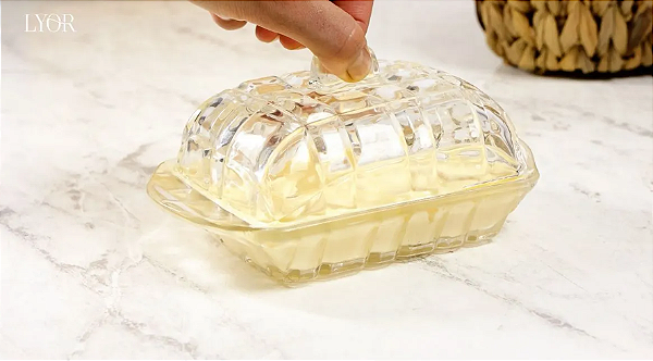 MANTEIGUEIRA DE CRISTAL DE CHUMBO DELI 17x10,5x8cm - LYOR