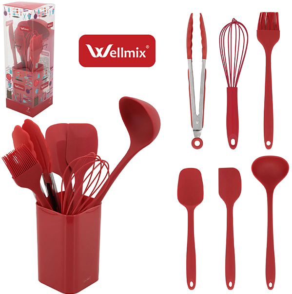 JOGO DE UTENSÍLIOS IVORY VERMELHO - WELLMIX