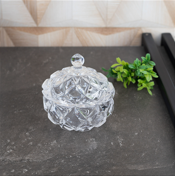 POTICHE DE CRISTAL DE CHUMBO REDONDO DELI DIAMOND - LYOR