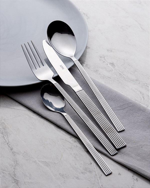 FAQUEIRO 16 PECAS DE ACO INOX ATHENAS - LYOR