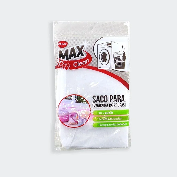 SACO PARA MAQUINA DE LAVAR ROUPAS 30X40CM 1UN - CLINK