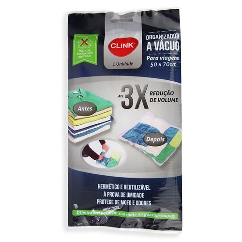 ORGANIZADOR A VACUO PLASTICO 50X70CM - CLINK