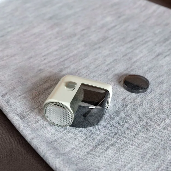 PAPA BOLINHA DE PLÁSTICO E AÇO INOX CINZA CHUMBO 8X4CM - LYOR