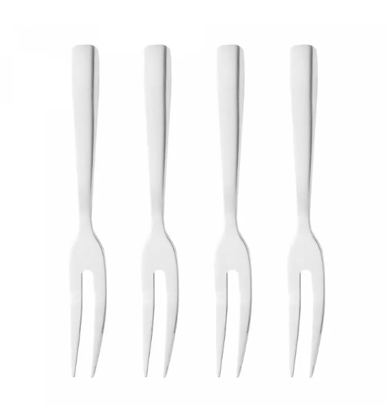 KIT 4 GARFOS DE AÇO INOX PARA APERITIVO - WOLFF