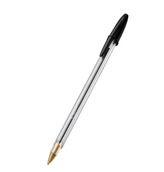 CANETA ESFEROGRÁFICA PRETA BIC CRISTAL PONTA MÉDIA - DNA