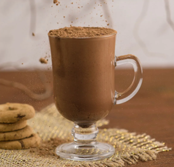 TAÇA DE VIDRO PARA CAPPUCINO COM ALÇA E PÉ 250ML - LYOR