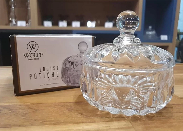 POTICHE DE CRISTAL LOUISE 11X11CM - WOLFF