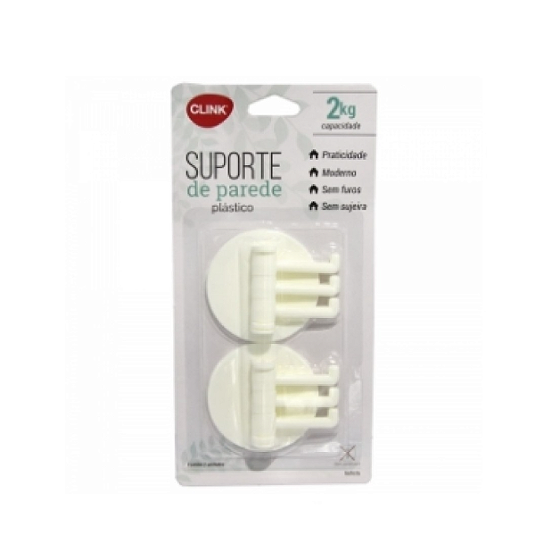 KIT 2 GANCHOS TRIPLOS AUTOCOLANTES - CLINK