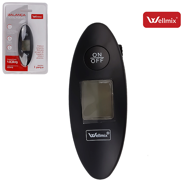 BALANÇA PARA MALA DE VIAGEM MULTIUSO ATÉ 40KG - WELLMIX