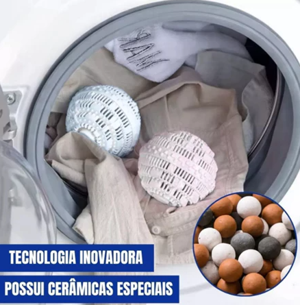 BOLA ECO PARA LAVANDERIA REUTILIZÁVEL E ECOLÓGICA - CLINK