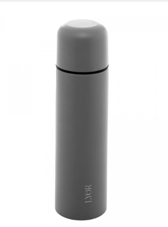 GARRAFA TÉRMICA DE AÇO INOX BULLET CINZA 500ML - LYOR