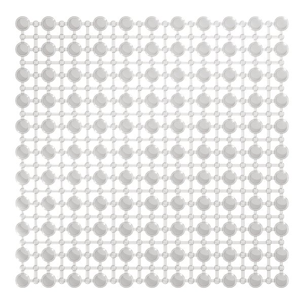 TAPETE QUADRADO DE PVC COM ANTIDERRAPANTE PARA BANHEIRO BRANCO 45CMX45CM- LYOR