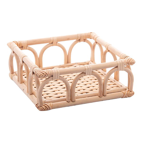 PORTA GUARDANAPOS DE RATTAN NATURE 18X7CM - WOLFF