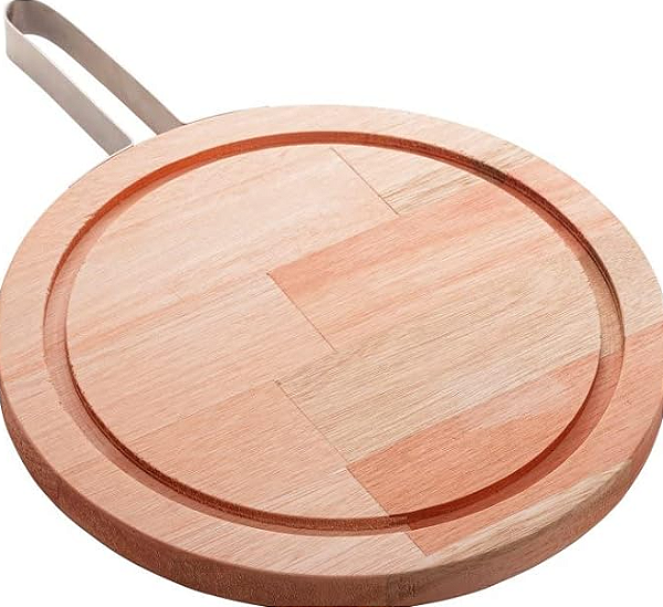 TABUA DE MADEIRA COM ALÇA DE AÇO INOX LIPTUS 28x2cm - WOLFF