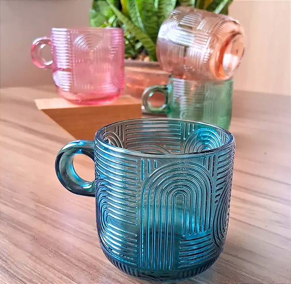 KIT COM 4 XÍCARAS DE VIDRO FRANKFURT 100ML - WOLFF