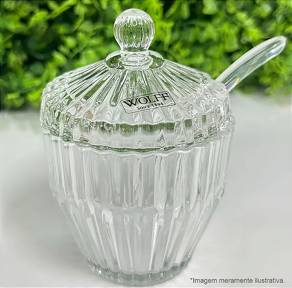 AÇUCAREIRO DE CRISTAL DE CHUMBO IMPERATRIZ 11X8CM - WOLFF