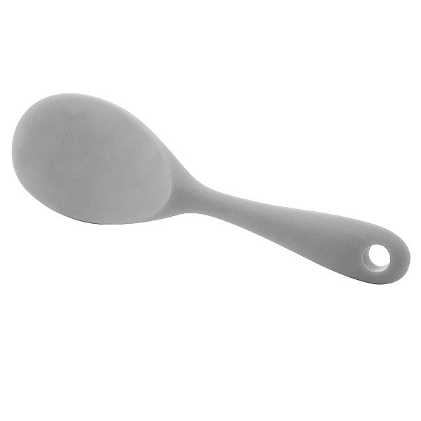 COLHER PARA ARROZ DE SILICONE CINZA 22x7cm - LYOR