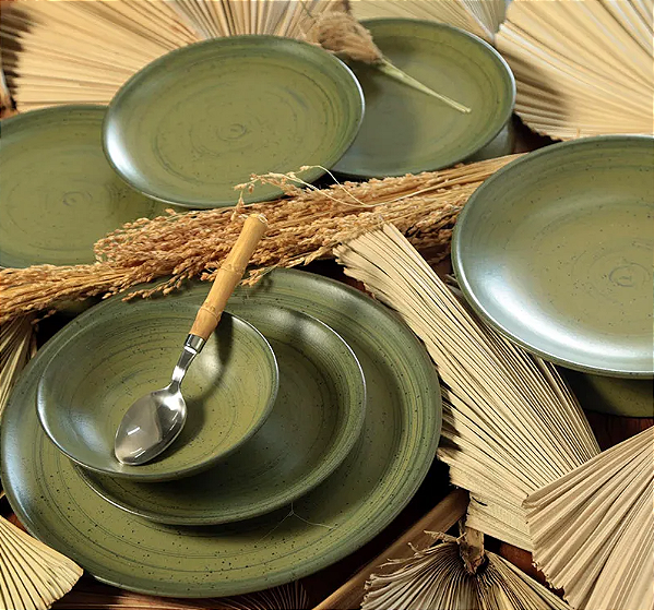 PRATO FUNDO KYA OLIVE 25CM - ALLEANZA