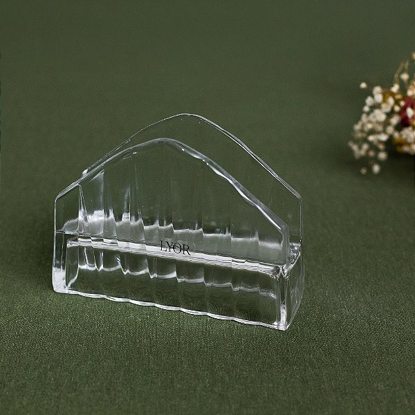 PORTA GUARDANAPOS DE CRISTAL DE CHUMBO RADIAL 7,5CM - LYOR
