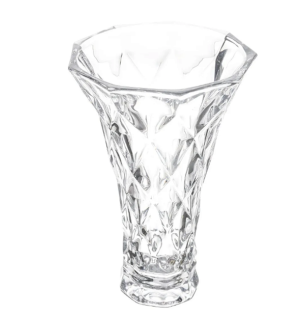 VASO DE VIDRO DIAMOND 20X13CM - LYOR