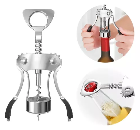 SACA ROLHAS DE AÇO INOX 18CM - CLINK