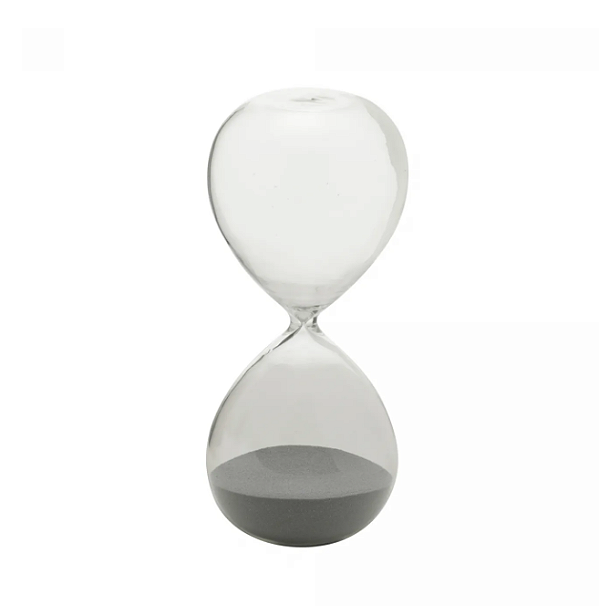 AMPULHETA DE VIDRO BOROSSILICATO 10X5CM - WOLFF