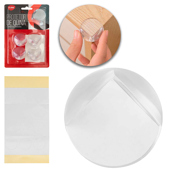 KIT 4 PEÇAS PROTETOR DE QUINA DE PLÁSTICO PVC 4,3CM - CLINK