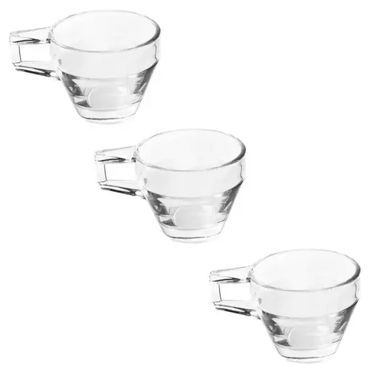 KIT COM 3 XÍCARAS DE VIDRO 90ML - WINCYT