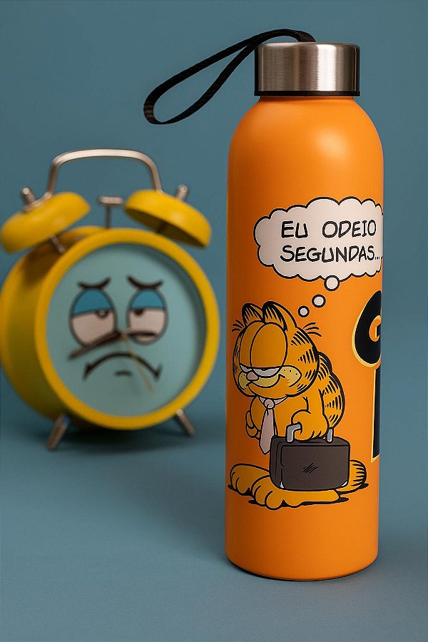 GARRAFA SQUEEZE GARFIELD ODEIO SEGUNDAS 800ML - BANDEIRANTES
