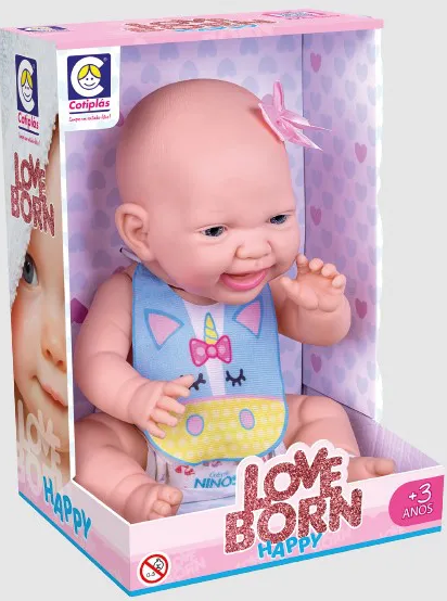BONECA LOVE BORN HAPPY - COTIPLAS