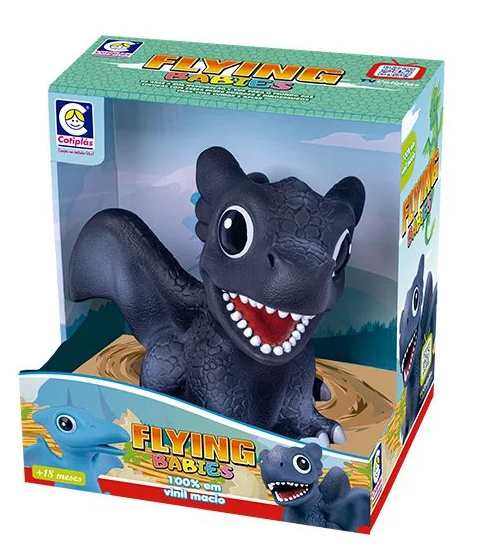 BRINQUEDO DRAGÃO FLYING BABIES PRETO - COTIPLAS