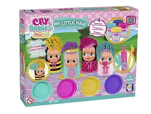 BRINQUEDO DE MASSINHA MY LITTLE HAIR CRY BABIES - COTIPLAS