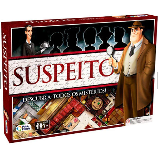 JOGO DE TABULEIRO DE DETETIVE SUSPEITO - UNICA - 2866-2