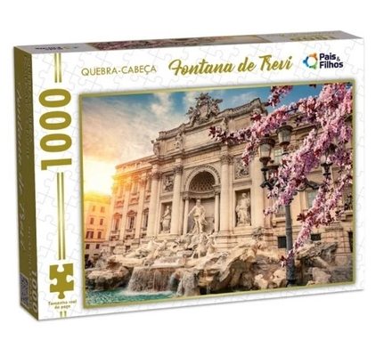 Quebra Cabeça Fontana Di Trevi 1000 Pçs - UNICA - 792468-1