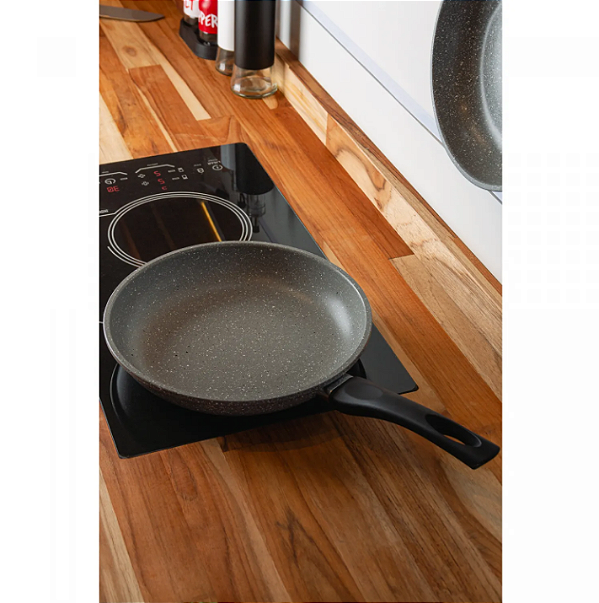 FRIGIDEIRA DE INDUÇÃO EM ALUMÍNIO COM REVESTIMENTO CERÂMICO GRANILITE CINZA 24CM - WOLFF