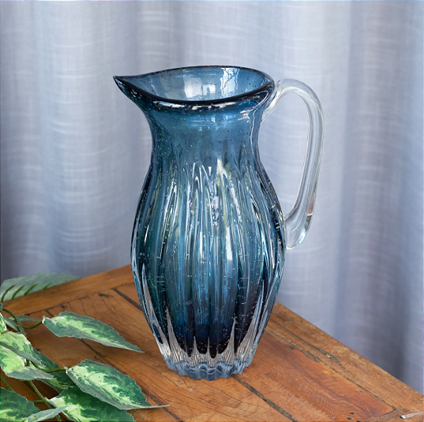 JARRA DE VIDRO ITALY AZUL 1,4 LITROS - WOLFF