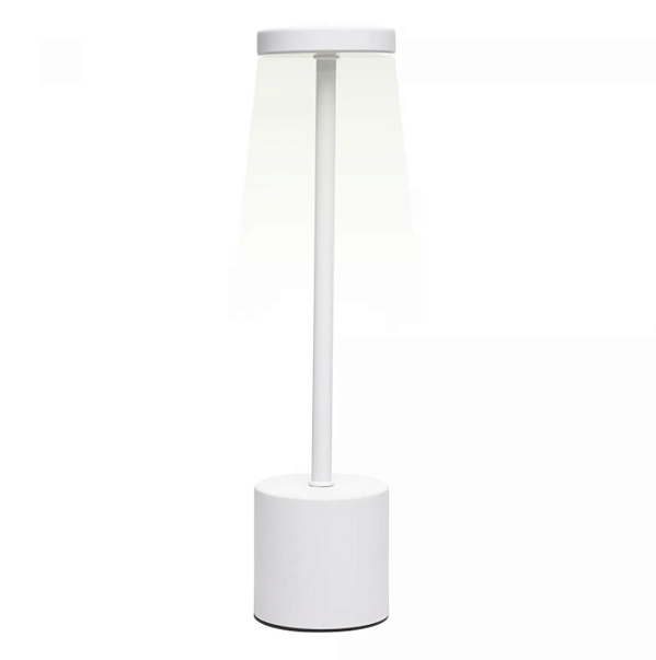 LUMINÁRIA DE MESA LED 3 TONS USB COSMOS 35X8CM BRANCO - WOLFF