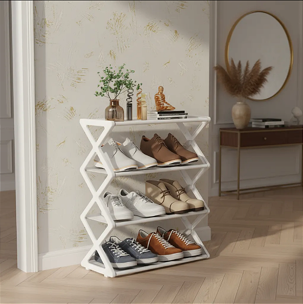 SAPATEIRA ORGANIZADORA MULTIUSO 4 ANDARES 41X18X48CM - CLINK