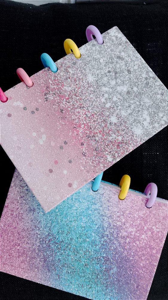 CADERNO AGENDA INTELIGENTE GLITTER 14x9CMM 80 FOLHAS - INTERPONTE