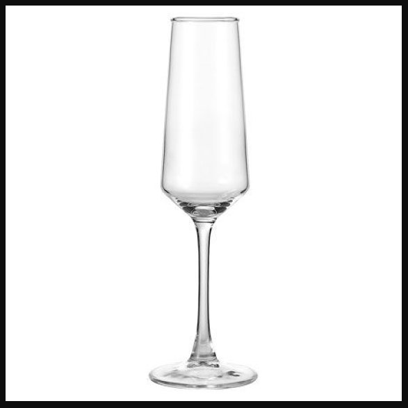 TAÇA DE VIDRO ESPUMANTE 250ML - FLASHGOODS