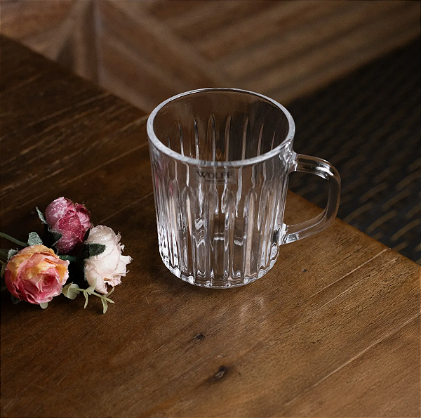 KIT COM 4 CANECAS DE VIDRO CLASSIC 210ML - WOLFF