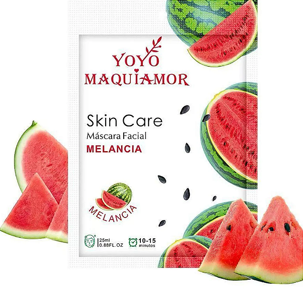 MÁSCARA HIDRATANTE FACIAL DE MELANCIA SKIN CARE - YOYO MAQUIAMOR - FASHLOVE