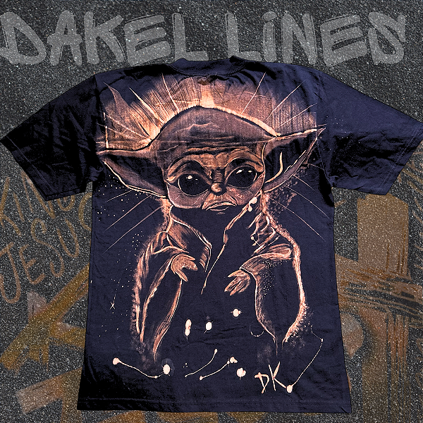 Camiseta Baby yoda Preta Oversized M