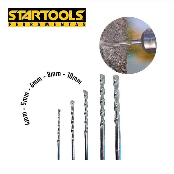 Jogo de Brocas Concreto 5 Peças Startools