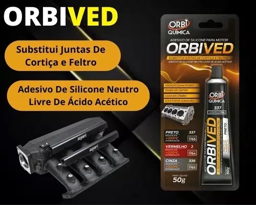 Cola Silicone Junta Alta Temperatura 50g Orbived